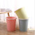 冰禹 BGA-422 塑料条纹压圈垃圾桶 无盖垃圾篓 办公室圆形纸篓 垃圾筒（6个）27×31cm 绿色