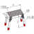 华峰加厚折叠平台梯 工业马凳洗车凳 折叠工作台移动铝合金登高梯 1*0.3*0.7m XCT03