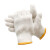 特威强棉线劳保手套30双/包500黄边加厚防滑耐磨工业白棉纱