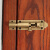 DYQT中式仿古窗户插销门栓老式明装木门锁扣地插复古黄铜门闩纯铜插销 总长9.8黄铜色一件