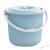 BAIWEN中小号提水桶家用装水塑料桶学校户外提水小桶儿童美术画画小水桶 1个10号桶盖蓝色