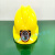 安全帽头灯带头灯的安全帽LED矿工充电头灯工地灯龙头灯 T-58灯+PE黄帽+充电线