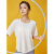 暴走的萝莉（sylphlike loli）运动T恤女透气速干短袖运动上衣跑步健身瑜伽服健身衣 象牙白 XS