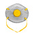 东安（DA）头戴式杯型口罩工业打磨防粉尘含活性炭 带呼吸阀口罩