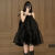 TKNK公主蓬蓬裙连衣裙成人暗黑系列设计感女2024夏季法式宫廷风森系黑 黑色 S