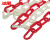 冰禹 警示防护塑料链条 雪糕筒安全链条 红白25米(带2个挂钩) BYH-388