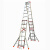 冠航加厚铝合金人字梯双面升降伸缩梯工程梯+加厚3米伸6米