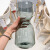 仁聚益沃姆安克萨姆 花瓶透明玻璃瓶 客厅绿植插花桌面摆件 30淡灰色50423506