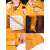 加厚牛皮电焊工作服防烫皮衣耐高温大尺码防护防阻燃隔热焊接皮裤 T黄色拼皮带领长袖85厘米反穿衣 L