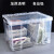 定制适用于透明收纳箱塑料箱子储物箱收纳盒衣服整理箱大号有盖衣 三件装45升3个 加厚高透明