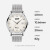 天梭（TISSOT）瑞士手表 唯思达系列腕表 钢带石英男表 白盘米色皮带阿拉伯数字金色时符