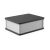 铝合金外壳防水仪器接线盒铝盒光纤分线盒铝型材盒子定制130-100 .B款13010050皓月银浅灰塑盖