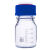 流动相蓝盖试剂瓶100 250 500 1000ml 单双三四孔液相色谱流动瓶透明棕色玻璃螺口瓶 250ml透明单孔