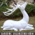鸿日光辉玻璃钢白鹿雕塑户外园林景观商场室内白色梅花鹿摆件婚庆抽象麋鹿 款5卧鹿