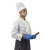 男女厨师服 长袖酒店食堂厨房 蛋糕店 烘焙师西点 工作服装上衣 白色 M-165