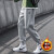 阿迪达斯 （adidas）运动套装男装23冬季新款保暖连帽长款羽绒服 收口长裤卫裤 灰色/单件加绒长裤 3XL/190