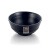 扬格美耐皿 密胺小圆碗黑色仿瓷饭碗汤碗日式调料小碗 WXB045(4.5寸加厚碗)磨砂黑色螺纹碗11.5*5.5cm 40个装