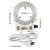 体视显微镜LED光源WR63HW环形灯CCD工业相机补光灯微镶机辅助灯圈 白光(白色外壳)升级款 6-10W