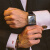 艾戈勒（agelocer）寇德克斯系列瑞士手表 男士方形全自动机械手表防水夜光大日历男表 金壳黑盘 3303D1