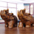 鼎迷 大象摆件一对实木雕刻招财吉象家居客厅玄关装饰品办公室乔迁礼品 大号花梨木公象