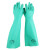 Ansell安思尔37-185手套加长加厚耐油防滑耐酸碱工业防化手套耐酸 绿色 M