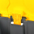 舒蔻（Supercloud）公共商用物业餐厅厨房室内翻盖方形脚踏式大号垃圾桶脚踩带盖户外垃圾箱 灰黄色100L