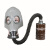 普达PD-4001防毒面具 防喷漆有机气体蒸汽 面罩+[P-A-3]褐色高级+0.5米导管+背包