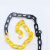 科恩森（KEENSEN）道路安全塑料警示链条隔离链条链子厚6mm 25米长黄黑款