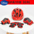 迪士尼（Disney） 轮滑护具装备儿童护肘男女溜冰鞋平衡车滑板自行车头盔7件套 红色-加厚护具6件套 均码