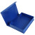 齐心皮革档案盒A4塑料皮质文件盒资料盒 A1236/蓝色55mm/带压纸夹 单个装