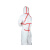 3M 白色带帽红色胶条连体防护服 防护液体浸润液态化学品喷洒等 M码 20件装 4565 企业定制
