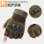 谋福（CNMF）半指手套 户外登山 运动骑行 训练防护战术手套(驼色 L)