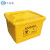 定制废物周转箱垃圾转运箱黄色加厚垃圾桶20406080100L升利器盒 120L:73*53*43CM【货号015】 特大