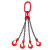 G8.0级合金钢链条索具铁链子起重工具吊钩吊环套装可定制定制 2吨2腿1米