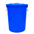 繁佳 厨房胶桶大号加厚塑料水桶带盖超大容量圆形桶 56*70*44cm(160L)