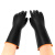 谋福CNMF 工业耐酸碱手套 防滑防腐蚀化工防护手套 加厚手套(黑色耐酸碱款 45cm） 9898