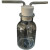 惠利得玻璃洗气瓶洗气装置含广口瓶双孔橡胶塞90度长玻璃导管化学实验室 90度玻璃管(5*15厘米)/5支