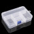 稳斯坦 W7631 (5个)滑扣5格零件盒 透明零件杂物密封整理存储收纳盒 白色(14.4*10*3.4)
