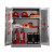 沙图304不锈钢消防装备柜室外用微型消防柜消防站消防器材器材柜定制 银色120款消防柜二人套餐