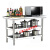 加厚不锈钢案台厨房工作台操作台面案板切菜桌子菜板架置物架 浅灰色 80高 长120宽40