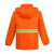 瑞可特 RSF282 双层环卫分体雨衣雨裤套装 户外安全反光警示清洁工路政防水雨衣 橙色 2XL-180 