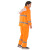 卓迪旭 ZDX-YFT05环卫劳保反光分体雨衣套装，橘红色双层防水雨衣，可定制 3XL