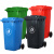 驼铃纵横 LJCL055 大垃圾桶 环卫加厚物业小区环保分类塑料带盖垃圾桶箱酒店大号商用 绿色120L（带轮款）