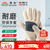 伟光双层帆布手套 10双/包 掌心加皮加厚耐磨24道线劳保防护手套100双