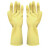 劳保佳 乳胶手套 加强加厚清洁洗碗防水橡胶手套 乳白色 L码 6双装