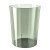 金诗洛 K5313 PET透明垃圾桶 无盖客厅办公塑料圆收纳桶纸篓垃圾桶 高级灰大号