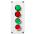 按钮开关控制盒 急停 防水按钮指示灯盒 塑料 电机启停电气盒三相 三位旋钮+二位红绿自复钮