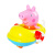 小猪佩奇戏水玩具皮划艇划船洗澡玩具宝宝儿童节礼物粉红小猪划艇 小猪佩奇水陆两用拉线小船