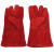 FX543 牛皮电焊手套 焊工焊接防护手套 耐高温隔热手套加厚耐磨 红色常规款