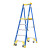 稳耐（werner）P170-5CN FG 玻璃钢平台梯2.5米工业级绝缘人字梯带轮自锁防滑踏板五步工程梯